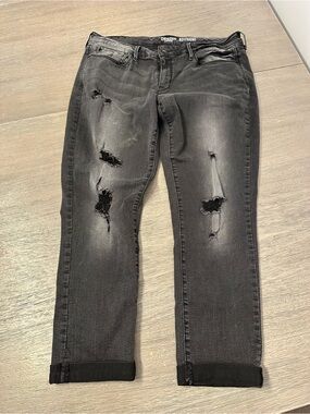 Levi's Slim Straight Black Distressed Jeans